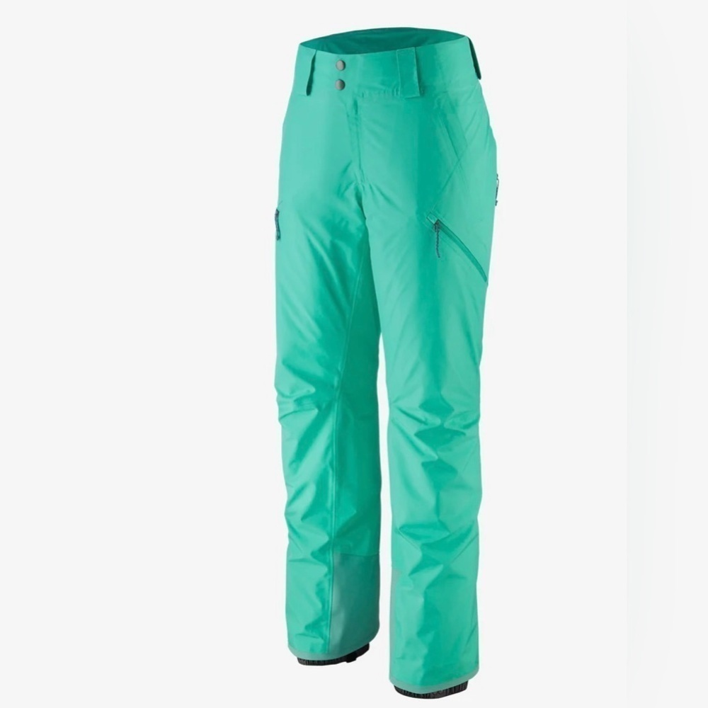 Patagonia  S Powdertown pants turquoise ski snowboard pants great pre owned cond